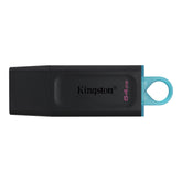 Kingston DataTraveler Exodia - USB Flash Drive - 64 GB - USB 3.2 Gen 1 - Black with Teal Green