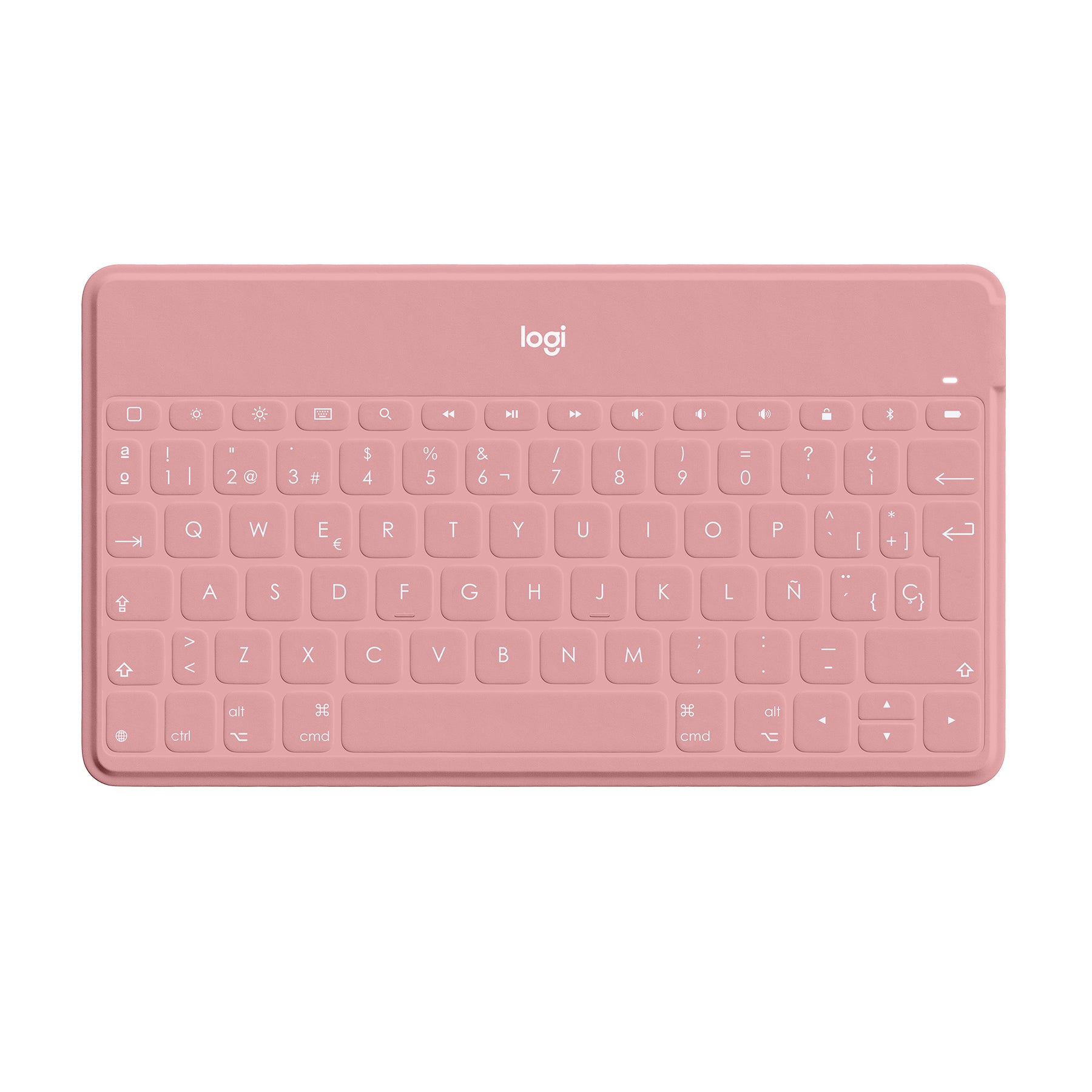 Logitech Keys-To-Go - Teclado - Bluetooth - QWERTY - Espanhol - rosa blush - para Apple iPad/iPhone/TV