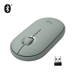 Logitech Pebble M350 - Ratón - óptico - 3 botones - inalámbrico - Bluetooth, 2,4 GHz - receptor inalámbrico USB - eucalipto