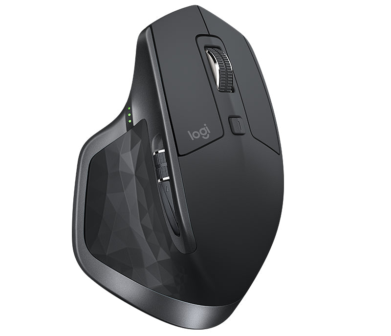 Logitech MX Master 2S - Rato - laser - 7 botões - sem fios - Bluetooth, 2.4 GHz - receptor Logitech Unifying - grafite