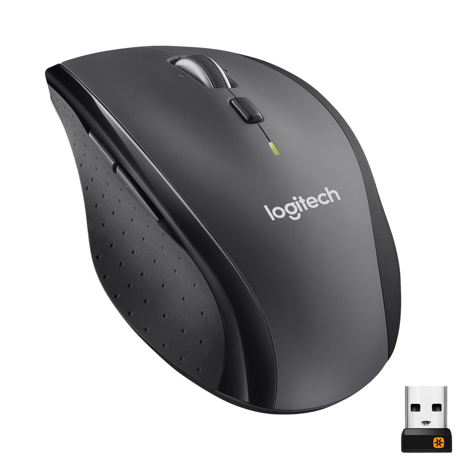 Logitech Marathon M705 - Mouse - right - laser - wireless - 2.4 GHz - USB wireless receiver