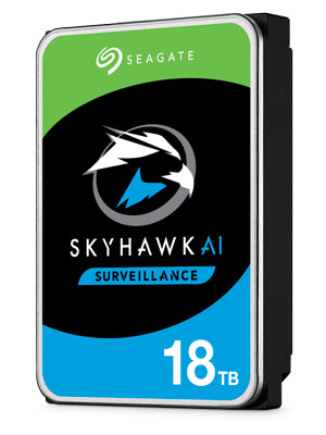 Seagate SkyHawk AI ST18000VE002 - Disco duro - 18 TB - interno - 3,5" - SATA 6Gb/s - búfer: 256 MB - con 3 años Seagate Rescue Data Recovery