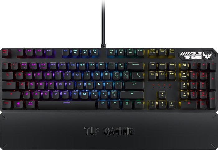 ASUS TUF Gaming K3 - Keyboard - backlight - USB - metallic gray