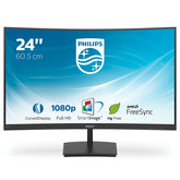 Philips E-line 241E1SC - LED Monitor - Curved - 24" (23.6" viewable) - 1920 x 1080 Full HD (1080p) @ 75 Hz - VA - 240 cd/m² - 3000:1 - 4 ms - HDMI, VGA - black textured