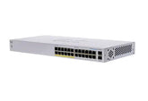 Cisco Business 110 Series 110-24PP - Switch - sin administración - 12 x 10/100/1000 (PoE) + 12 x 10/100/1000 + 2 x Gigabit SFP combo - escritorio, montaje en riel, montaje en pared - PoE (100 W )