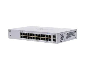 Cisco Business 110 Series 110-24T - Interruptor - sem gestão - 24 x 10/100/1000 + 2 x combo Gigabit SFP - desktop, montável em trilho, montável na parede