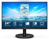 Philips V-line 241V8LA - Pantalla LED - 24" (23,8" visibles) - 1920 x 1080 Full HD (1080p) @ 75 Hz - VA - 250 cd/m² - 3000:1 - 4 ms - HDMI, VGA - altavoces - negro texturizado