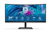 Philips E-line 346E2CUAE - Monitor LED - curvo - 34" - 3440 x 1440 UWQHD @ 100 Hz - VA - 300 cd/m² - 3000:1 - 1 ms - HDMI, DisplayPort, USB-C - altavoces - negro texturizado