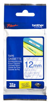 Brother TZe-133 - Azul em claro - Rolo (1,2 cm x 8 m) 1 cassete(s) fita laminada - para Brother PT-D210, D600, H110, P750, P950, P-Touch Cube PT-P300, P-Touch Cube Pro PT-P910