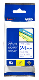 Brother TZe-253 - Azul em branco - Rolo (2,4 cm x 8 m) 1 cassete(s) fita laminada - para Brother PT-D600, P750, P950, P-Touch PT-D800, E550, P900, P950, P-Touch Cube Pro PT-P910