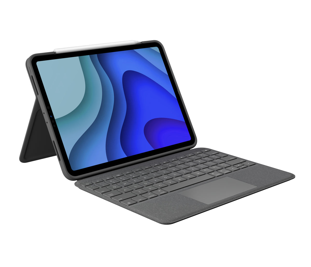 Logitech Folio Touch - Keyboard and folio case - with trackpad - backlit - Apple Smart connector - QWERTY - Pan-Nordic - graphite - for Apple 11-inch iPad Pro (1st generation, 2nd generation)