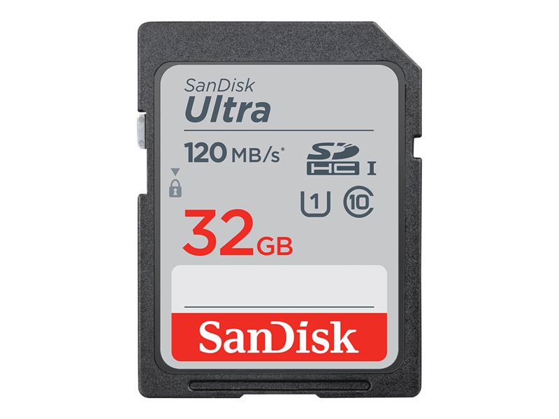 SanDisk Ultra - Flash Memory Card - 32 GB - UHS-I U1 / Class10 - SDHC UHS-I (SDSDUN4-032G-GN6IN)