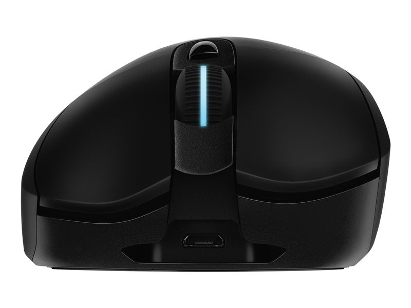 Ratón inalámbrico para juegos Logitech G703 LIGHTSPEED con sensor HERO 16K - Ratón - óptico - 6 botones - inalámbrico, con cable - USB, LIGHTSPEED - Receptor Logitech LIGHTSPEED (910-005640)