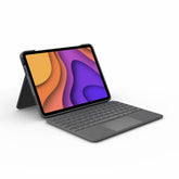 Logitech Folio Touch - Keyboard and folio folder - with trackpad - backlit - Apple Smart connector - QWERTY - Pan-Nordic - oxford gray - for Apple 10.9-inch iPad Air (4th generation)