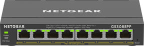 NETGEAR Plus GS308EPP - Interruptor - inteligente - 8 x 10/100/1000 (PoE+) - desktop, montável na parede - PoE+ (123 W)