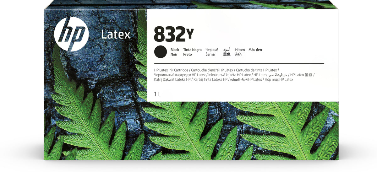 HP 832Y - 1 L - black - original - Latex - ink cartridge - for Latex 700 W