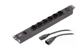 APC EASY PDU BASIC 1U 10A 230V (6) SCHUCKO & (1)C13