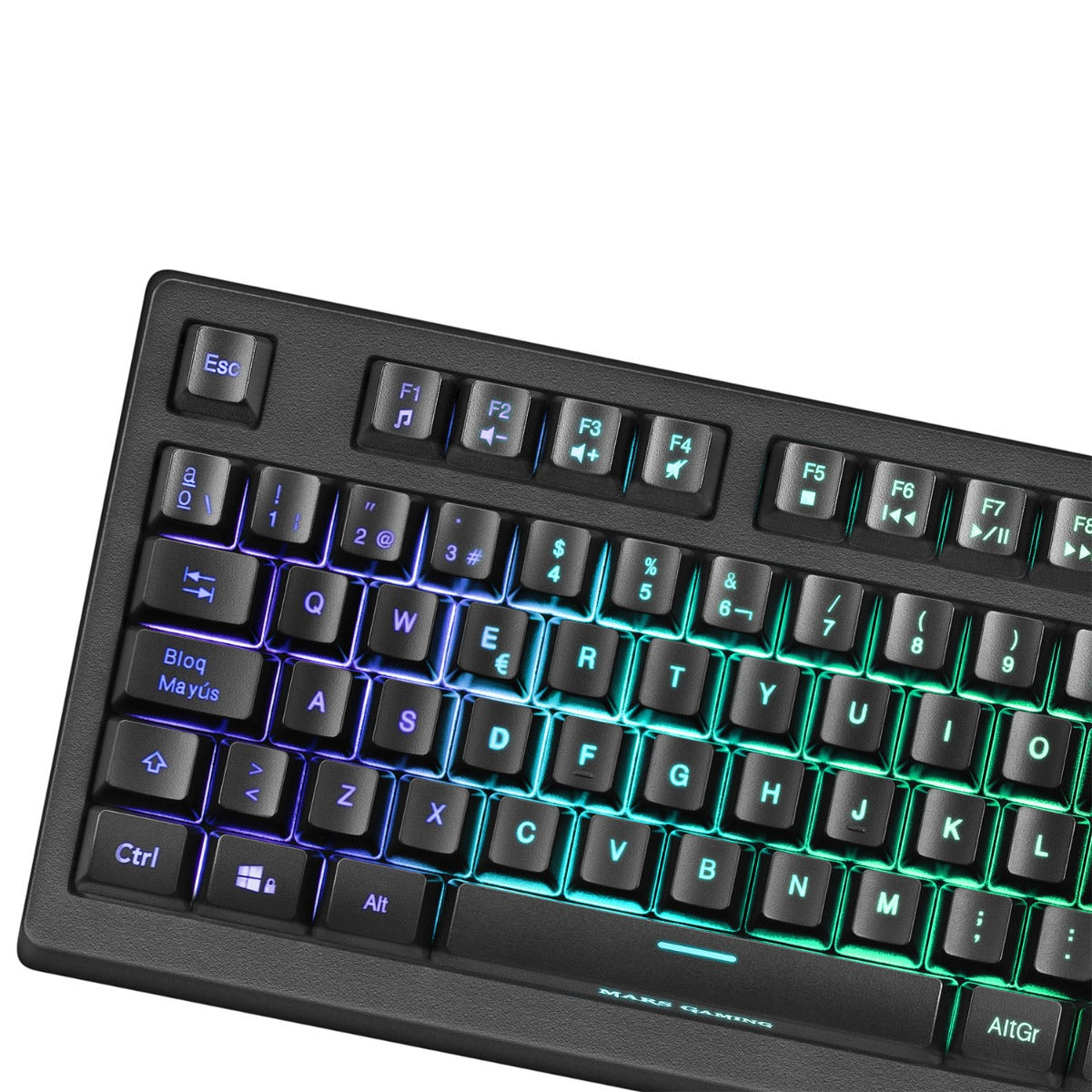 Teclado MARS GAMING MKREVO Black Full RGB H-Mechanical Full Keys Teclado TKL, portugués (MKREVOPT)