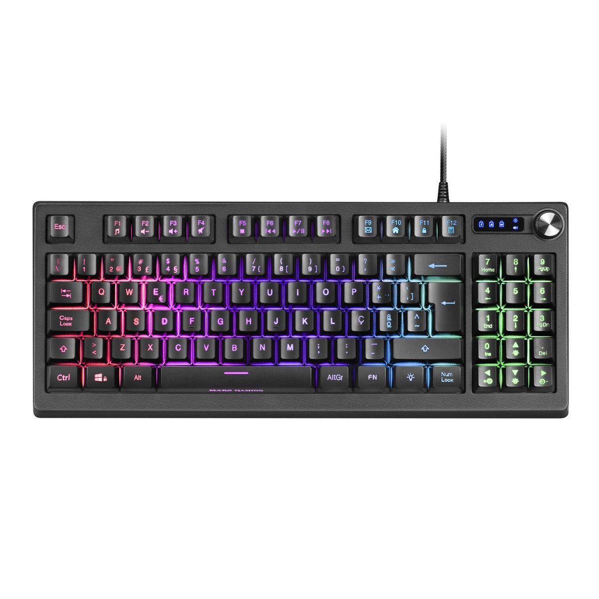 Teclado MARS GAMING MKREVO Black Full RGB H-Mechanical Full Keys TKL Keyboard, Portuguese (MKREVOPT)