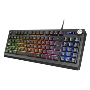 Keyboard MARS GAMING MKREVO Black Full RGB H-Mechanical Full Keys TKL Keyboard, Portuguese (MKREVOPT)