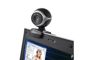 Webcam TRUST Exis Webcam - Negro/Plata - 17003