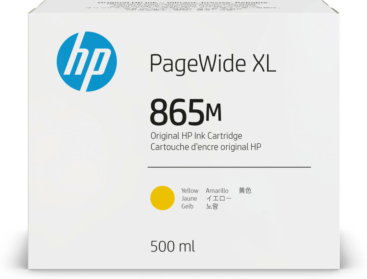 HP 865M - 500 ml - amarillo - original - PageWide XL - cartucho de tinta - para PageWide XL 4700