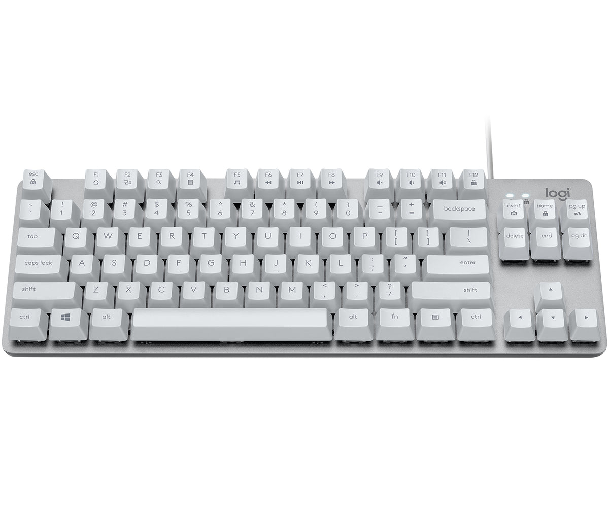 Logitech K835 TKL - Teclado - USB - Switch: TTC Red - blanco natural/plata