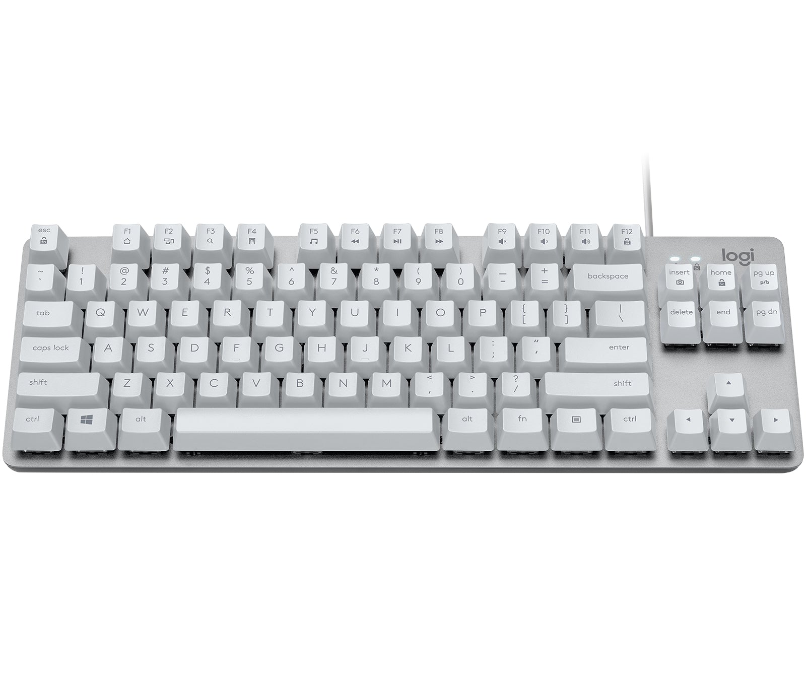 Logitech K835 TKL - Keyboard - USB - Switch: TTC Red - natural white/silver