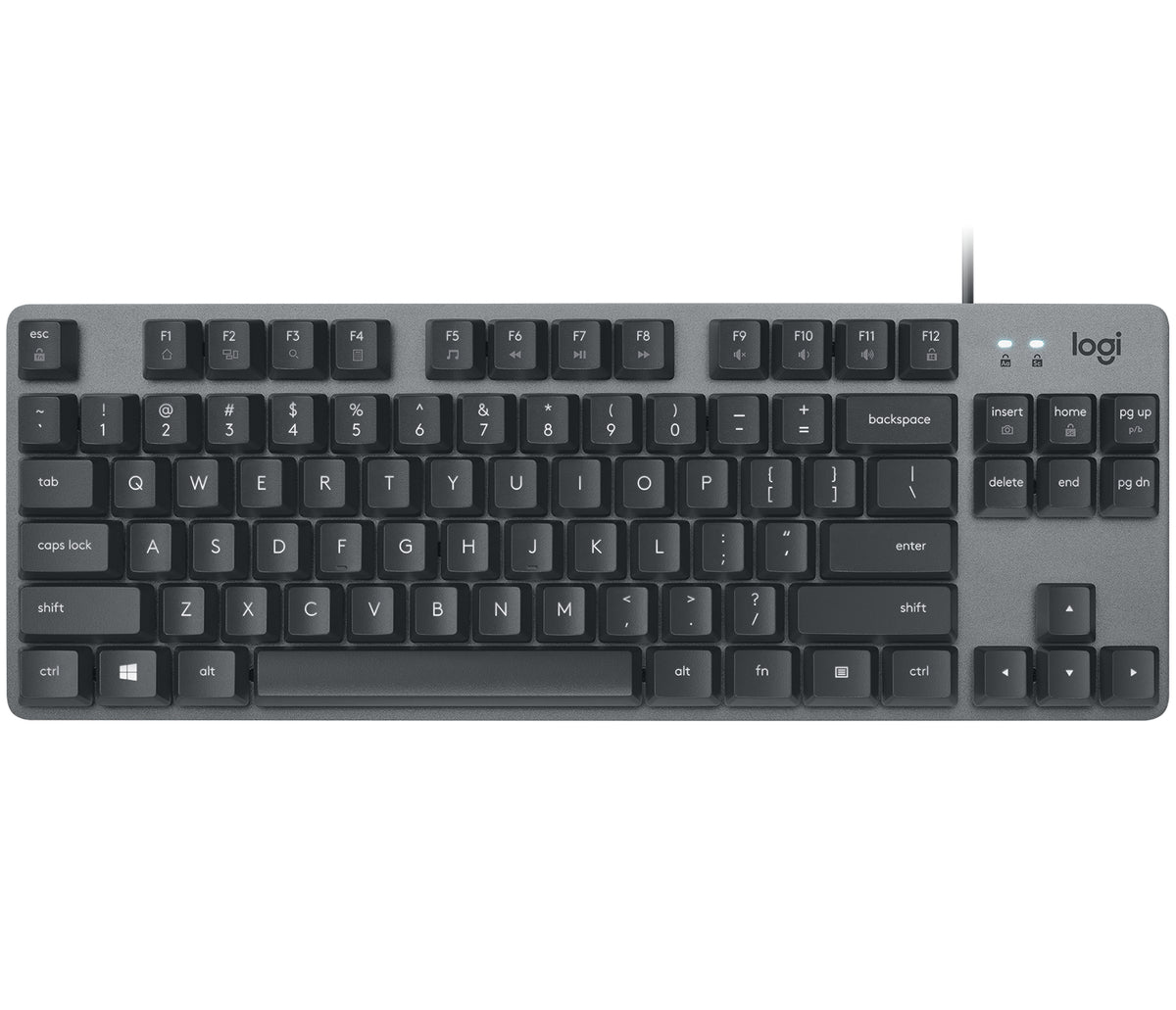 Logitech K835 TKL - Keyboard - USB - QWERTY - Nordic (Danish/Finnish/Norwegian/Swedish) - Switch: TTC Red - Graphite/Slate Gray