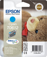 Epson T0612 - 8 ml - cyan blue - original - blister - ink cartridge - for Stylus D68, D88, DX3800, DX3850, DX4200, DX4250, DX4800, DX4850