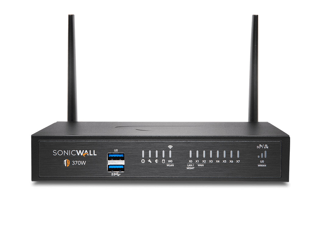 SonicWall TZ370W - Essential Edition - dispositivo de segurança - com 1 ano TotalSecure - GigE - Wi-Fi 5 - 2.4 GHz, 5 GHz - secretária