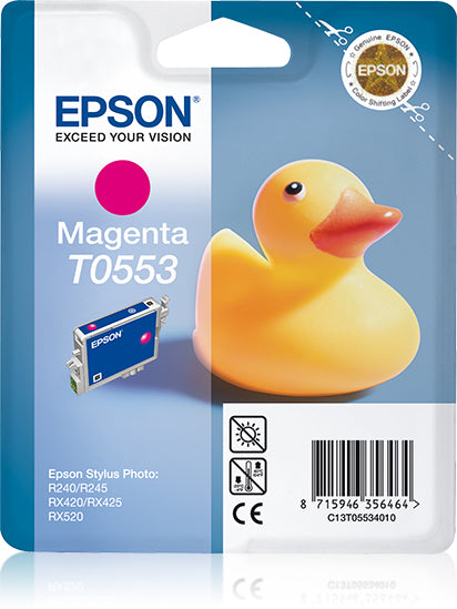 Epson T0553 - 8 ml - magenta - original - blister - ink cartridge - for Stylus Photo R240, R245, RX420, RX425, RX520