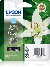 Epson T0595 - 13 ml - azul cyan claro - original - blister - tinteiro - para Stylus Photo R2400