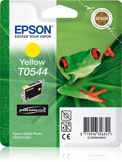 Epson T0544 - 13 ml - yellow - original - blister - ink cartridge - for Stylus Photo R1800, R800