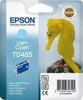 Epson T0485 - 13 ml - azul cian claro - original - blister - cartucho de tinta - para Stylus DX3800, Stylus Photo R200, R220, R300, R320, R340, RX500, RX600, RX620, RX640