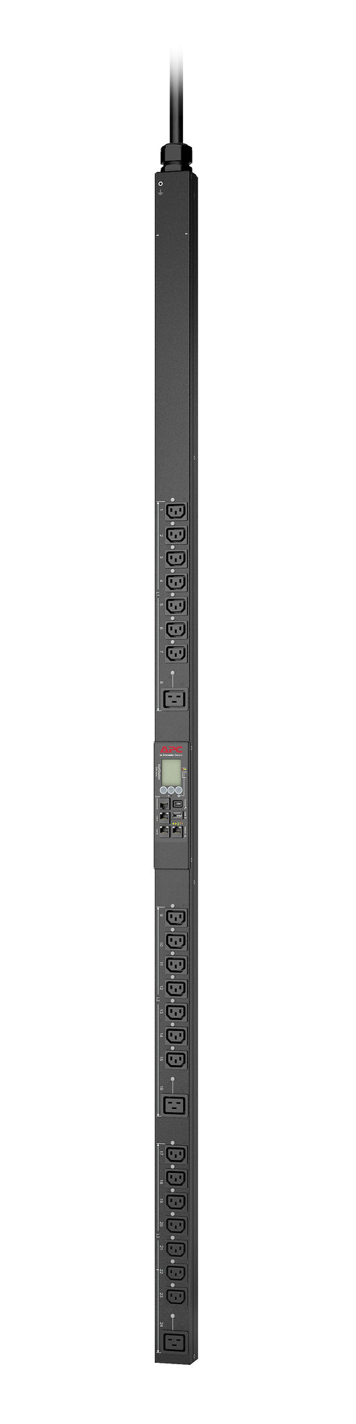 APC Rack PDU 9000 Switched APDU9981EU3 - Unidade de distribuição de potência (montável em bastidor) - AC 230 V - 11 kW - 11000 VA - 3 fases - Ethernet 10/100/1000 - entrada: IEC 60309 16A - conectores de saída: 24 (3 x IEC 60320 C19, 21 x IEC 60320 C