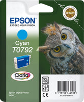 Epson T0792 ​​- 11.1 ml - cyan blue - original - blister - ink cartridge - for Stylus Photo 1500, P50, PX650, PX660, PX710, PX720, PX730, PX800, PX810, PX820, PX830