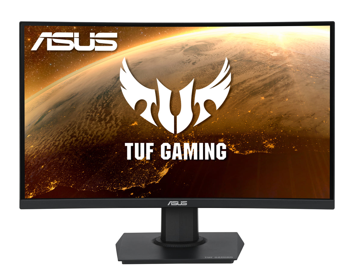 ASUS TUF Gaming VG24VQE - LED monitor - gaming - curved - 23.6" - 1920 x 1080 Full HD (1080p) @ 165 Hz - VA - 250 cd/m² - 3000:1 - 1ms - 2xHDMI, DisplayPort - black