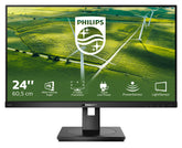 Philips B Line 242B1G - LED Display - 24" (23.8" viewable) - 1920 x 1080 Full HD (1080p) @ 75 Hz - IPS - 250 cd/m² - 1000:1 - 4 ms - HDMI, DVI-D, VGA, DisplayPort - Speakers - Black Texture