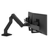 Ergotron HX - Kit de montaje (asa, brazo oscilante, soporte de abrazadera de escritorio, soporte de anillo de metal, 2 ejes, hardware de montaje, pieza de extensión, aro de bisagra) - Para 2 monitores - Negro mate - Tamaño de pantalla: hasta 32''