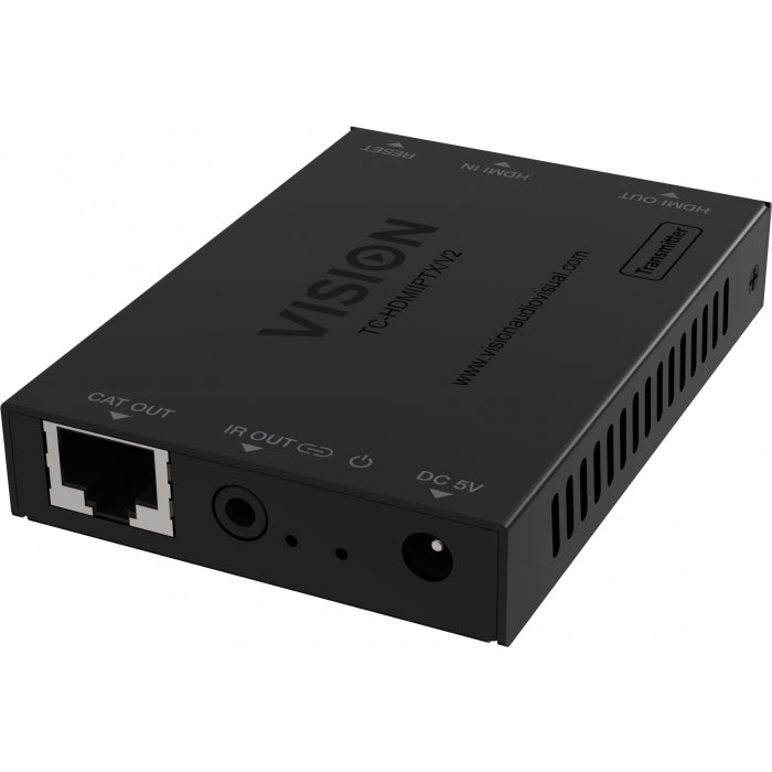 VISION HDMI-over-IP Transmitter ONLY - LIFETIME WARRANTY - transmitter only, receiver needs to be purchased separately - One-to-One or One-to-Many - Plug and play - IR pass-though - Maximum resolution 1080P - HDCP compliant - Supports audio carried w