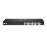 HPE Aruba 6100 24G 4SFP+ Switch - Switch - L3 - Managed - 24 x 10/100/1000 + 4 x 1 Gigabit / 10 Gigabit SFP+ - side-to-side airflow - rail mountable