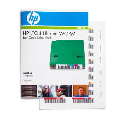 HPE Ultrium 4 WORM Bar Code Label Pack - Etiquetas de código de barras - para HPE MSL2024, MSL4048, 1/8 G2 Tape Autoloader, LTO-4 Ultrium, StoreEver Ultrium 1840