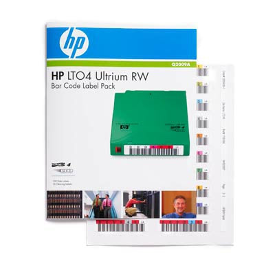 HPE Ultrium 4 RW Bar Code Label Pack - Etiquetas de código de barras - para HPE MSL2024, MSL4048, 1/8 G2 Tape Autoloader, LTO-4 Ultrium, StoreEver Ultrium 1840