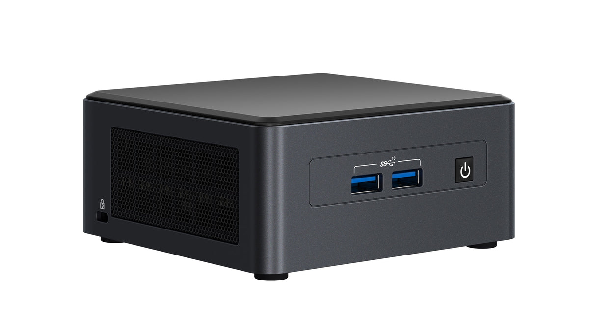 Intel Next Unit of Computing Kit 11 Pro Kit - NUC11TNHv50L - Barebone - mini PC - 1 x Core i5 1145G7 / 2.6 GHz - RAM 0 GB - Iris Xe Graphics - GigE, 2.5 GigE - WLAN: 802.11a/b/g/n/ ac/hacha, Bluetooth 5.1