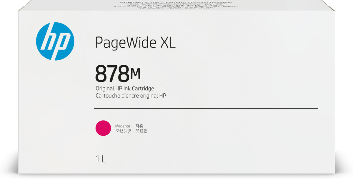 HP 878M - 1 L - magenta - original - PageWide XL - ink cartridge - for PageWide XL 8200, PageWide XL Pro 8200