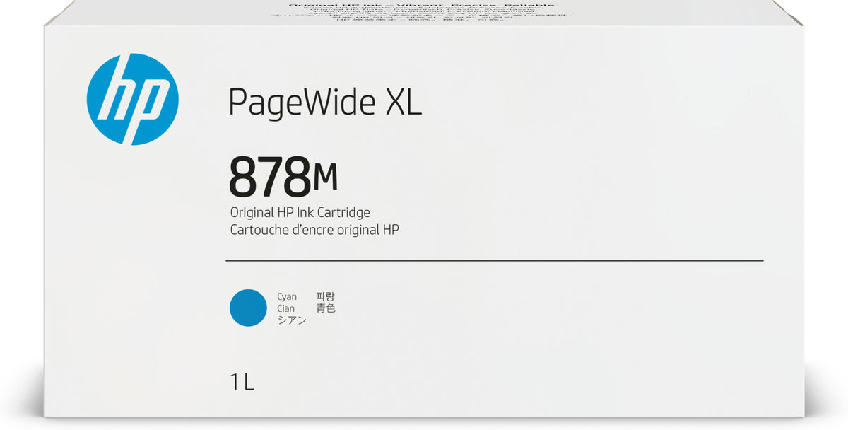 HP 878M - 1 L - cyan blue - original - PageWide XL - ink cartridge - for PageWide XL 8200