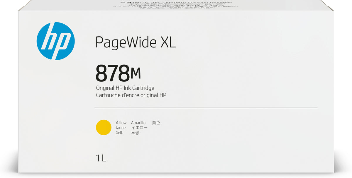 HP 878M - 1 L - yellow - original - PageWide XL - ink cartridge - for PageWide XL 8200, PageWide XL Pro 8200