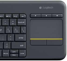 Logitech Wireless Touch Keyboard K400 Plus - Teclado - Inalámbrico - 2.4GHz - Francés - Negro