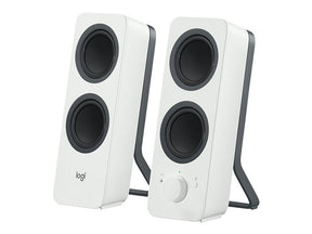 Logitech Z207 - Speakers - for PC - 2.0 channel - wireless - Bluetooth - 5 Watt (Total) - white (980-001293)